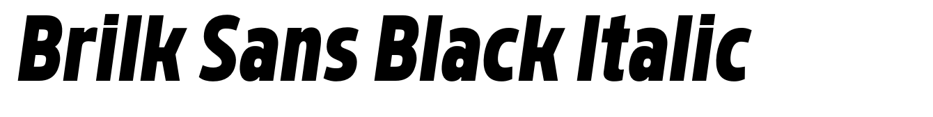 Brilk Sans Black Italic